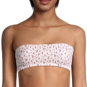 Spiritual Gangster Floral Strapless Bikini Top Size Large